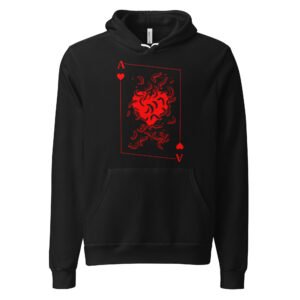 Ace of Hearts Womens Hoodie