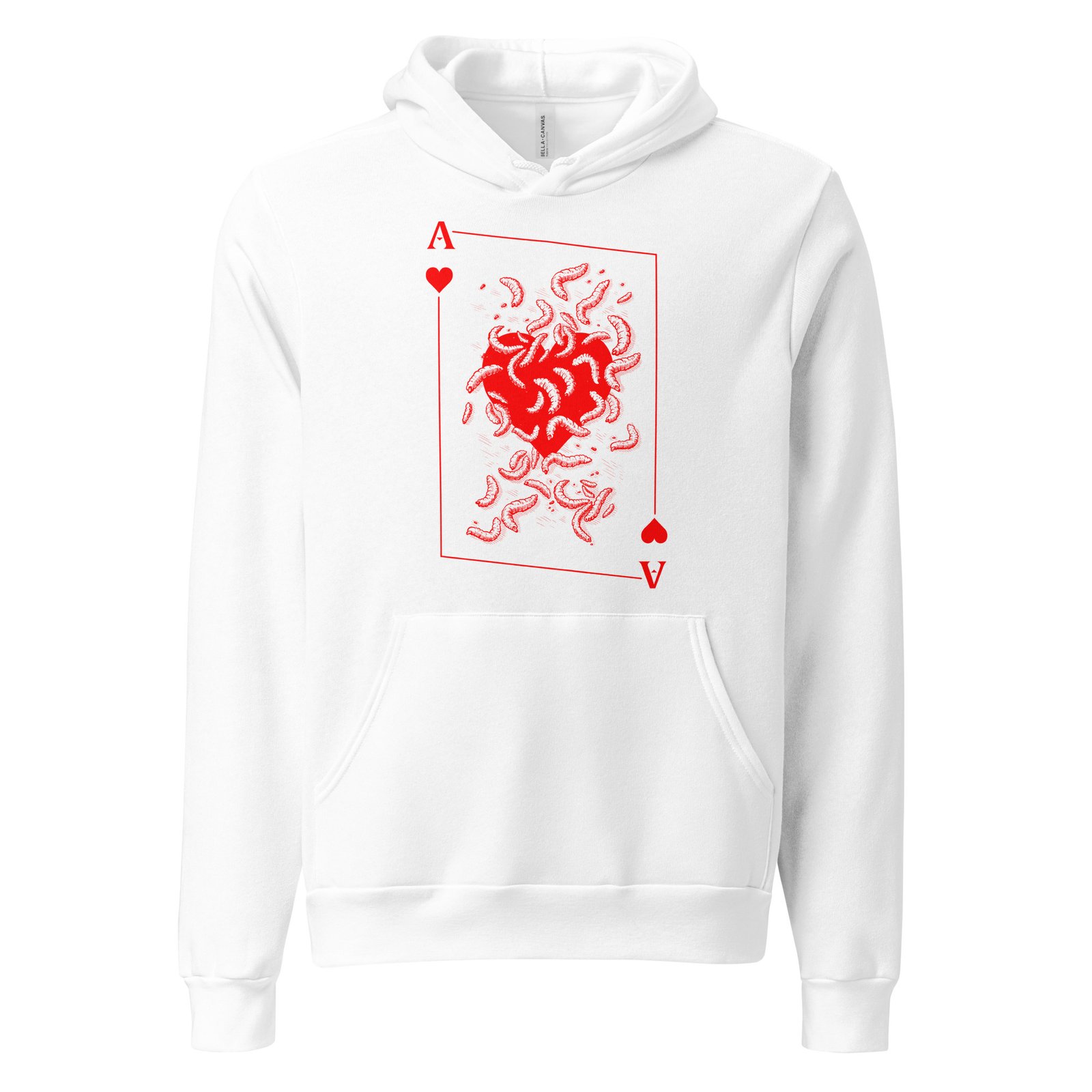 Ace of Hearts Womens Hoodie - Image 4